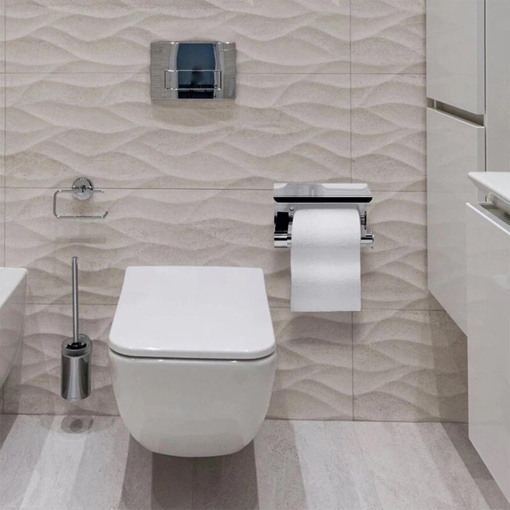 Stainless Steel Bathroom Paper Holder Toilet Roll Holder Wall Mount WC Paper Phone Holders Home Paper Towel Holder