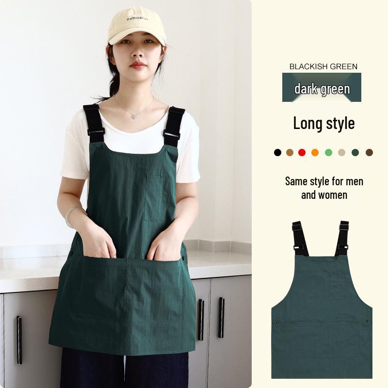 Waterproof Canvas Apron with Custom Logo - Art Studio & Barista Workwear Vest Style