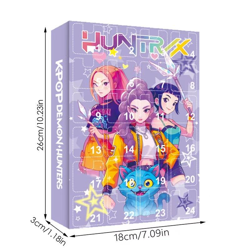 KPOP Caçadores de Bruxas Chaveiro Poke Calendário de Natal Feliz Caixa Surpresa Chaveiro de Carro Pingente Acrílico