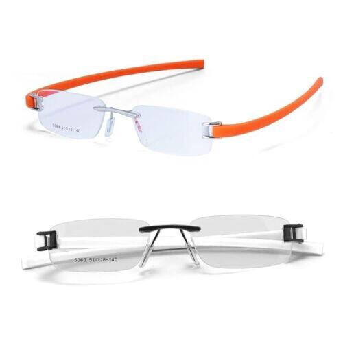 

RSINC Combo Rimless Frame eyeglasses for unisex Silver Orange-Black White Tag A1 JL186701721496