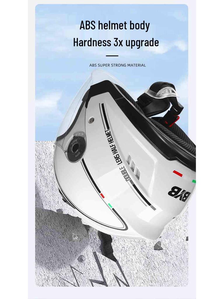 Dual-Lens Anti-Fog Motorcycle & Electric Vehicle Helmet
