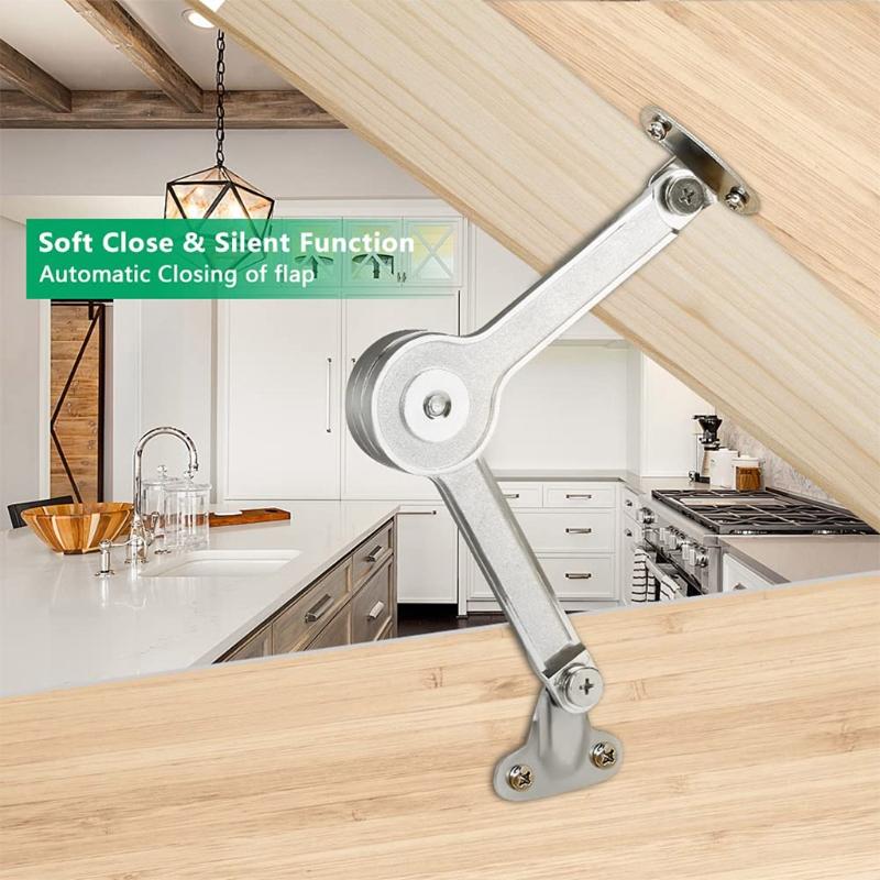 Lid Stay with Soft Close Toy Box Hinge Chest Hinge Support Drop Lids of Cabinets Cupboard Wardrobe 75°/ 90° / 110°