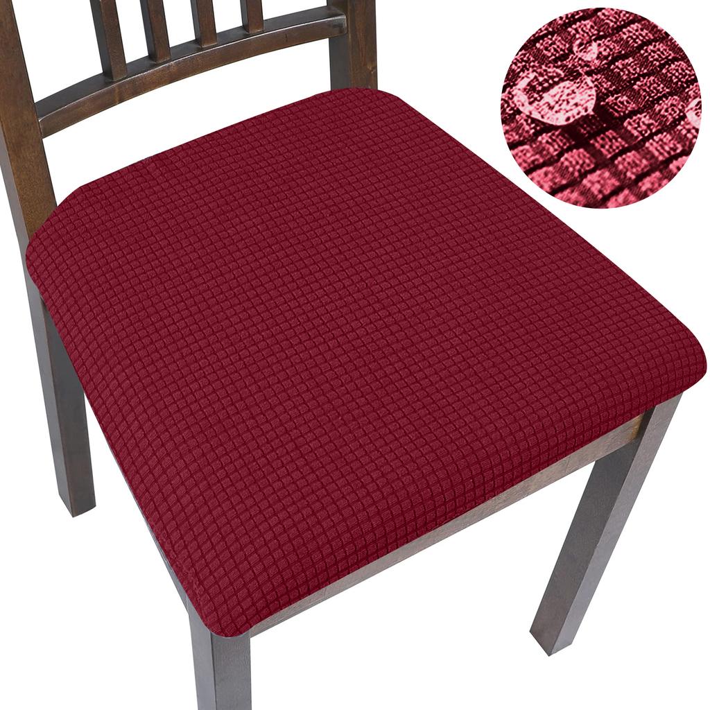 Waterproof Spandex Dining Chair Cover Removable Solid Elastic Seat Protector For Home Kitchen