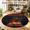 Round Rug Custom NameIron Maiden Pattern Non Slip Carpet Home Floor Decor