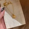 Mittelalterliches Gold gebürsteter Apfel Wunschfrucht Anhänger Halskette Heiligabend Weihnachten Diamant Sternenförmige Schlüsselbein Kette Damen