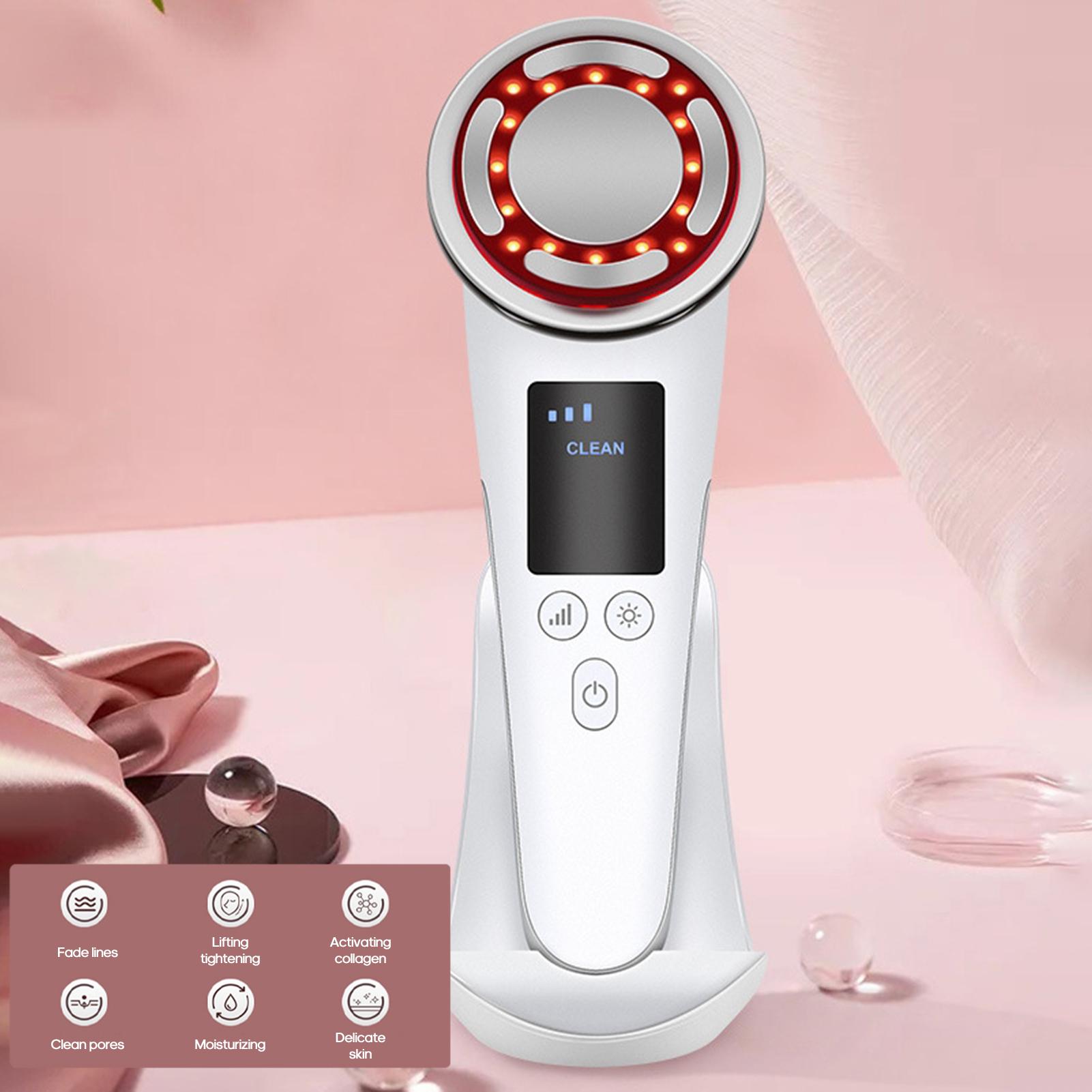 

Bestauty Hot & Cold Pulse Beauty Device with Base High-frequency Vibration Clean Absorb Colorful Light Electric Muscle Stimulation -current Pulse