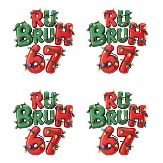 4 Iron Funny Six on Patches Sheets 67 Seven Meme Iron on