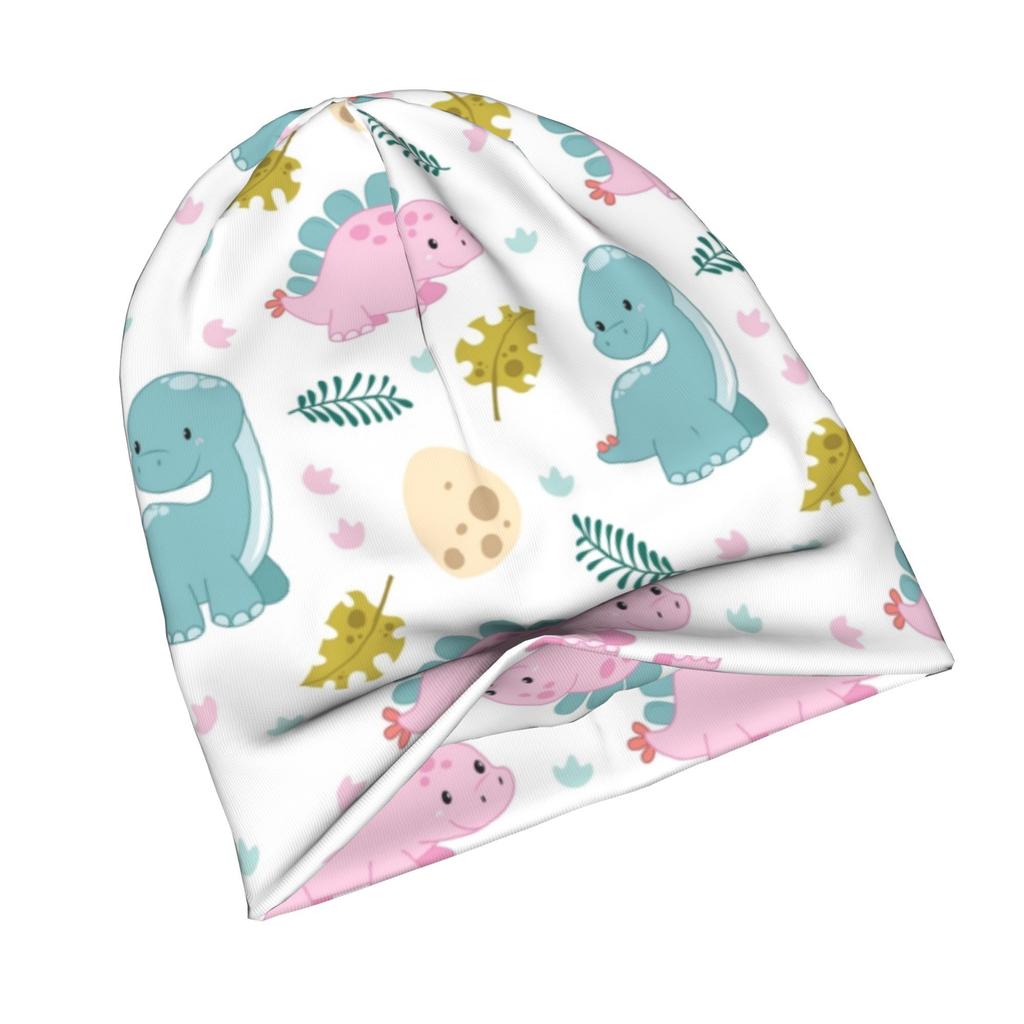 2D Flat Printing Dinosaur Pattern Modern Adult Beanie Designed To with Laid Back Street Style or Elevate Simple Outfits with Understated Edge, 2D Flat