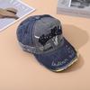 Breathable Embroidered Sun Protection Hat, Men's Baseball Cap Spring and Autumn Sun Hat Washed