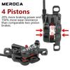 Freni Meroca 4 Pistoni Freni Idraulici Freni per Bicicletta Mtb Pinza Rotor 160mm Set Bicicletta da Montagna 800/1400mm per E4 ZEE M420