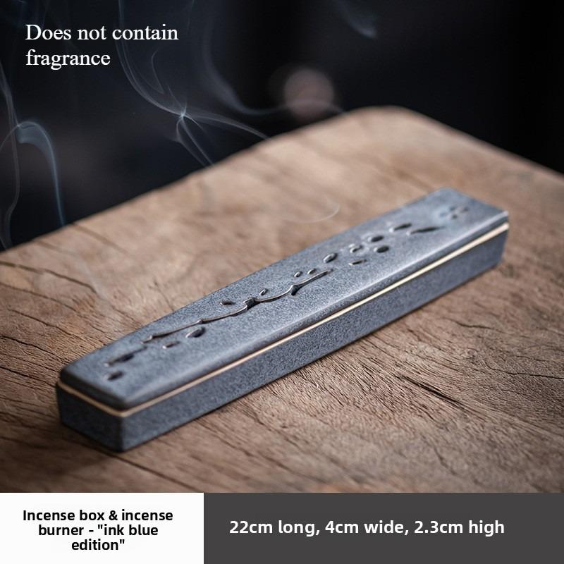 Creative Ceramic Incense Burner Home Fragrance Box Home Chinese Zen Desktop Decoration Deodorization and Moisture Removal