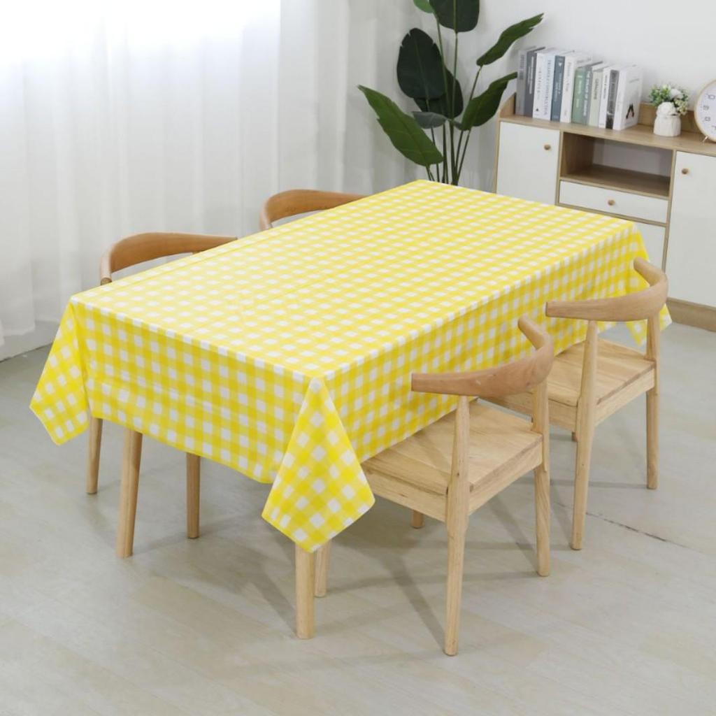 Kinder Gingham Tischdecke & Platzset für Geburtstags-, Party- und Abschlussdekorationen
