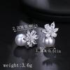 Elegant Cross-border Zircon Pearl Stud Earrings for Women