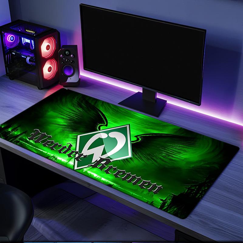Grünes Bremen Muster Mauspade, Gummiunterseite, Mauspade für Gamer und Bürogebrauch, Gaming Schreibtisch, Leicht zu reinigende Matte Weihnachtsgeschenke für Fans