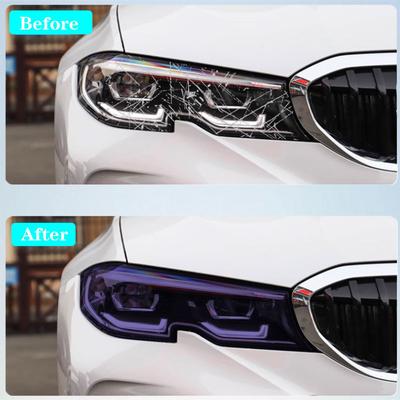 For BMW X1X2X3X4X5X6X7 Pre-cutting Headlight Protective Film Car Styling Blackened Transparent Sticker Accessories Anti-scratch