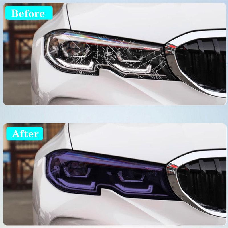 for BMW X1X2X3X4X5X6X7 Pre-cutting Headlight protective film Car Styling blackened Transparent Sticker Accessories anti-scratch
