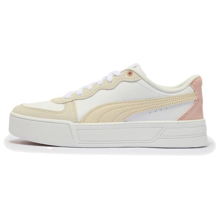 New PUMA Skye Lightweight Low Top Skateboard Shoes Women's Ecru 397076-07