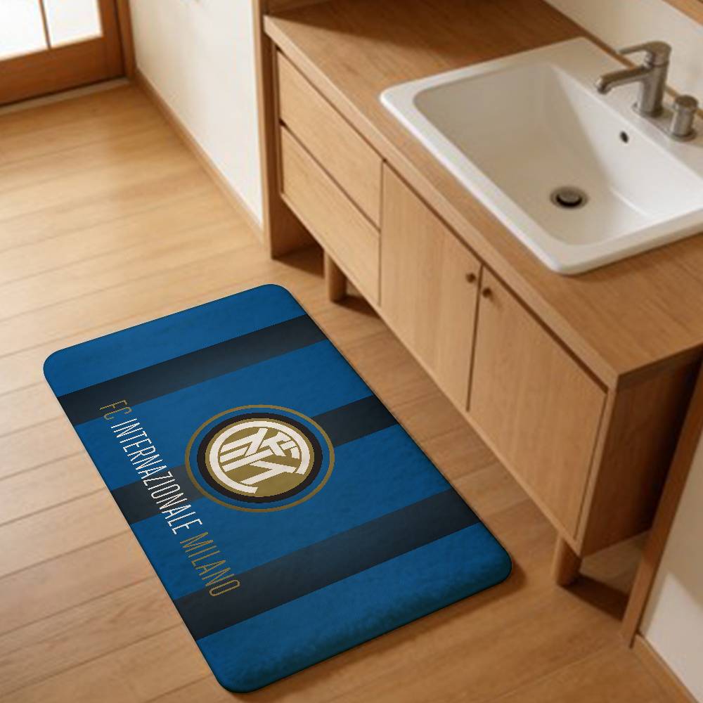 Tapis de couloir lavable antidérapant pour sport Football I-Inter Milan FC Salon Canapé Chaises Zone Tapis de cuisine Paillasson Tapis de sol