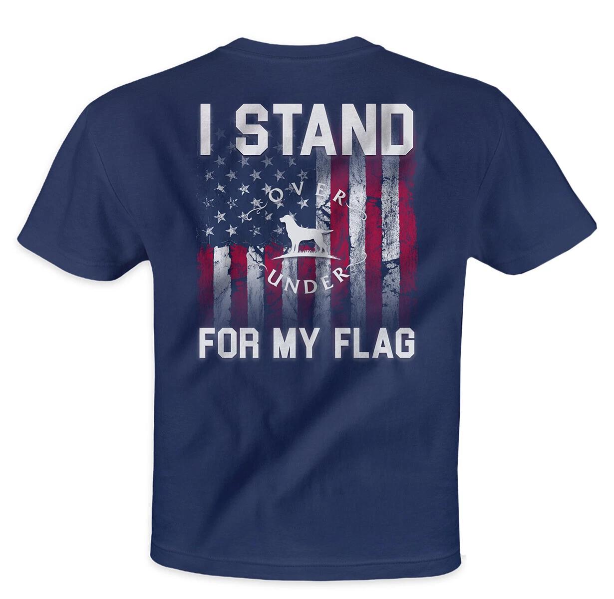 Over Under Stand for the Flag Short Sleeve T-Shirt 4XL