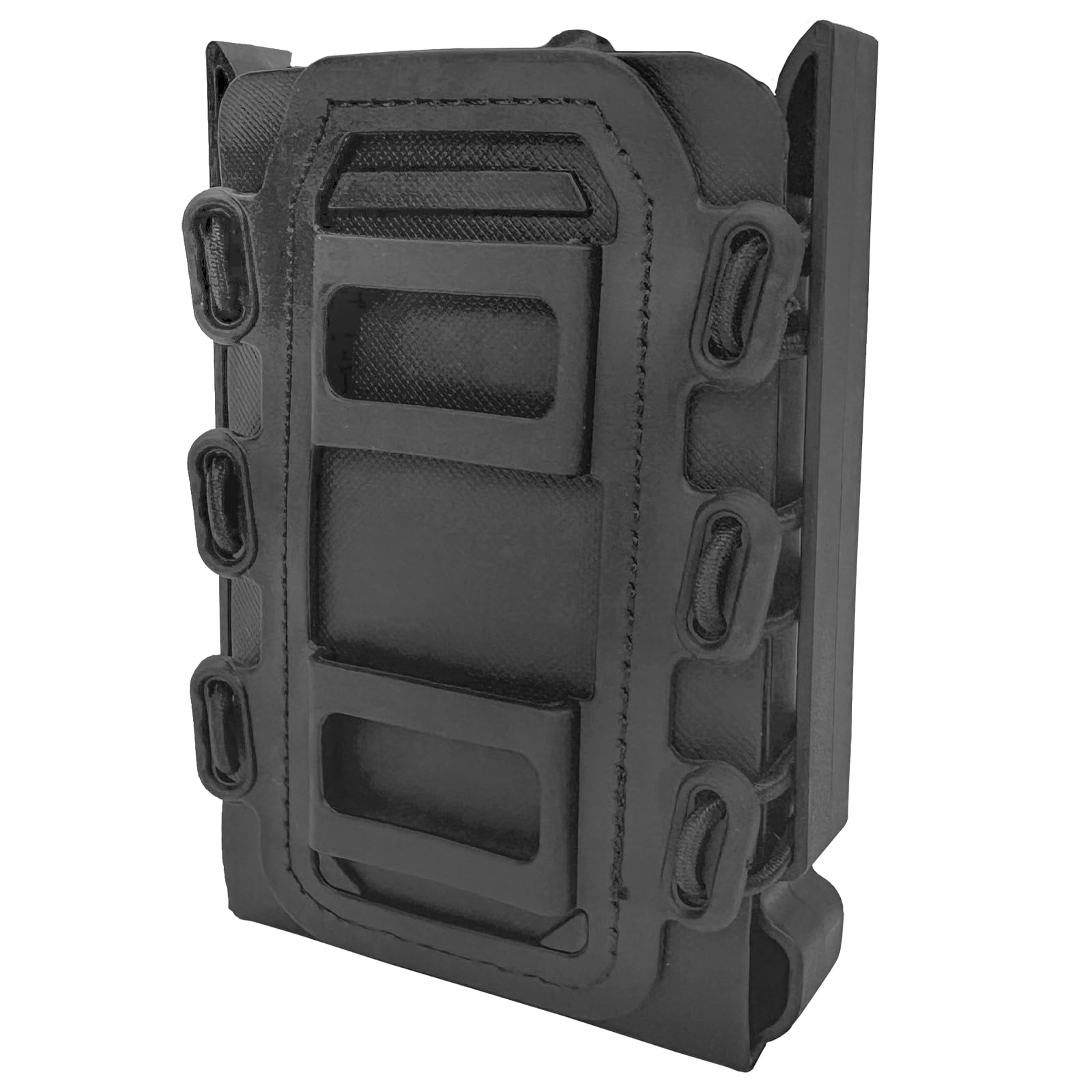 

MILQUEST Magazine Pouch, Fits M4, AK, P90, SCAR, and More, MOLLE Belt Compatible, Airsoft Softshell, Scorpion Style (Black)