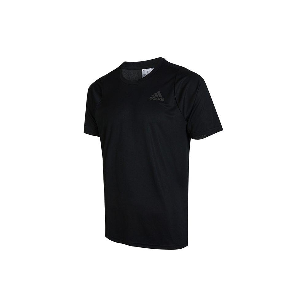 Adidas T Shirts Men's Black Crew Neck Moderate Straight Fit HC0409
