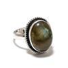Labradorite Gemstone Handmade 925 Sterling Silver Jewelry Ring Size 8 SU-10455