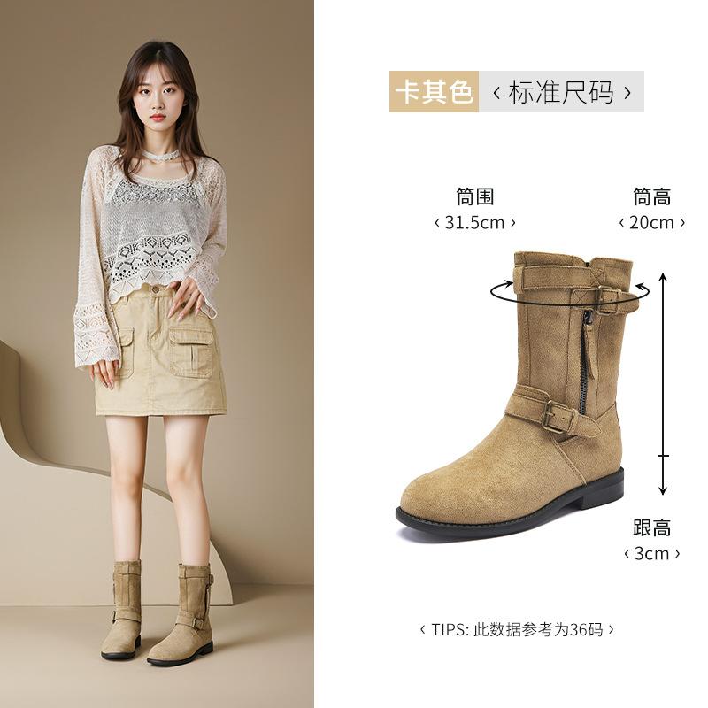 Maillard Martin Boots Новые Осенние Коричневые Сапоги Платформа Ретро Западные Ковбойские Сапоги 35