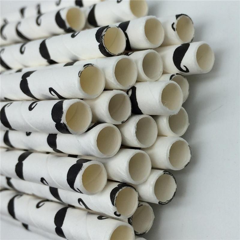 Arrival 25pcs/Lot Event & Party Supplies Mustache/Beard Paper Straws for Birthday Wedding Party Dec