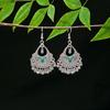 Vintage Ethnic Miao Silver Alloy Teardrop Tassel Earrings