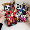 Cartoon Cute Cats Theme Soft Phone Case for iPhone 15 16 17 Pro Max 17Air 16E 14 Plus 13 12 Mini Shockproof Cover Back Shell