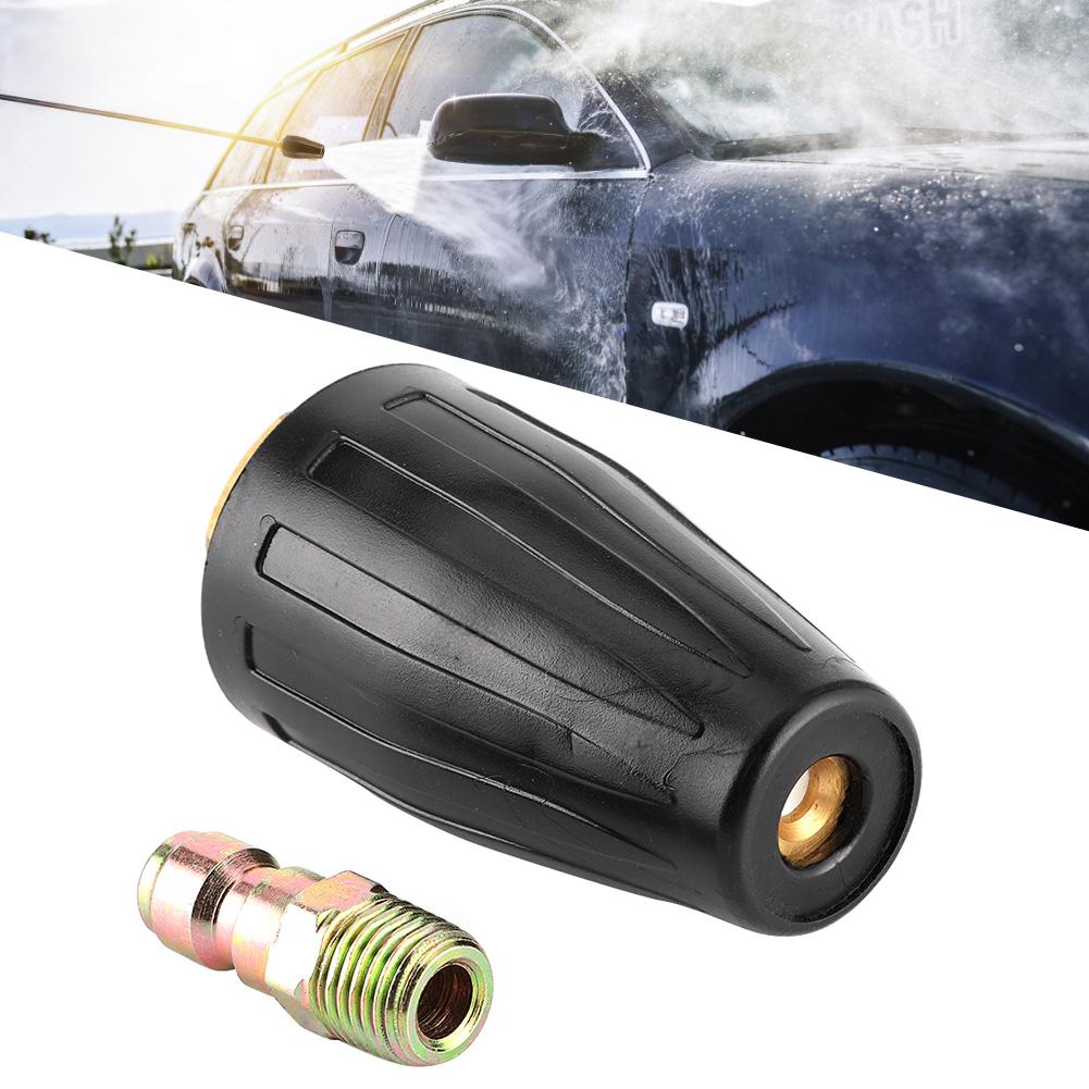 High Pressure Washer Nozzle 3600PSI 1Celsius4in Rotating Spray Tip Quick Connect Cleaning Tool