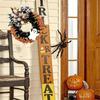 Eerie Halloween Wall Wreath Haunting Halloween Specters Wreath Eerie Handmade Decoration for Ghoulish Parties