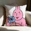 My Friend Rrabbit Cute Pillow Case Pillowcase Doublesided Printed Sofa Cushion Bedroom Headboard Pillow