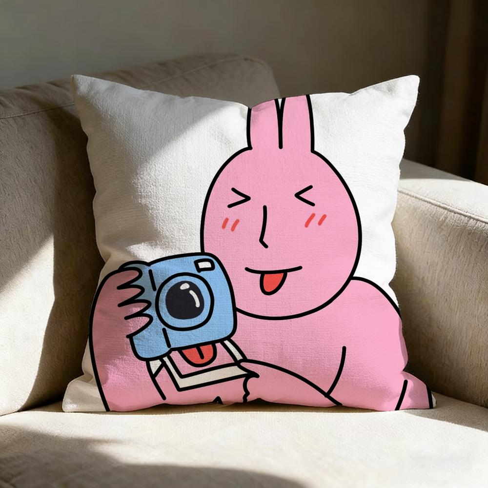 My Friend Rrabbit Cute Pillow Case Pillowcase Doublesided Printed Sofa Cushion Bedroom Headboard Pillow