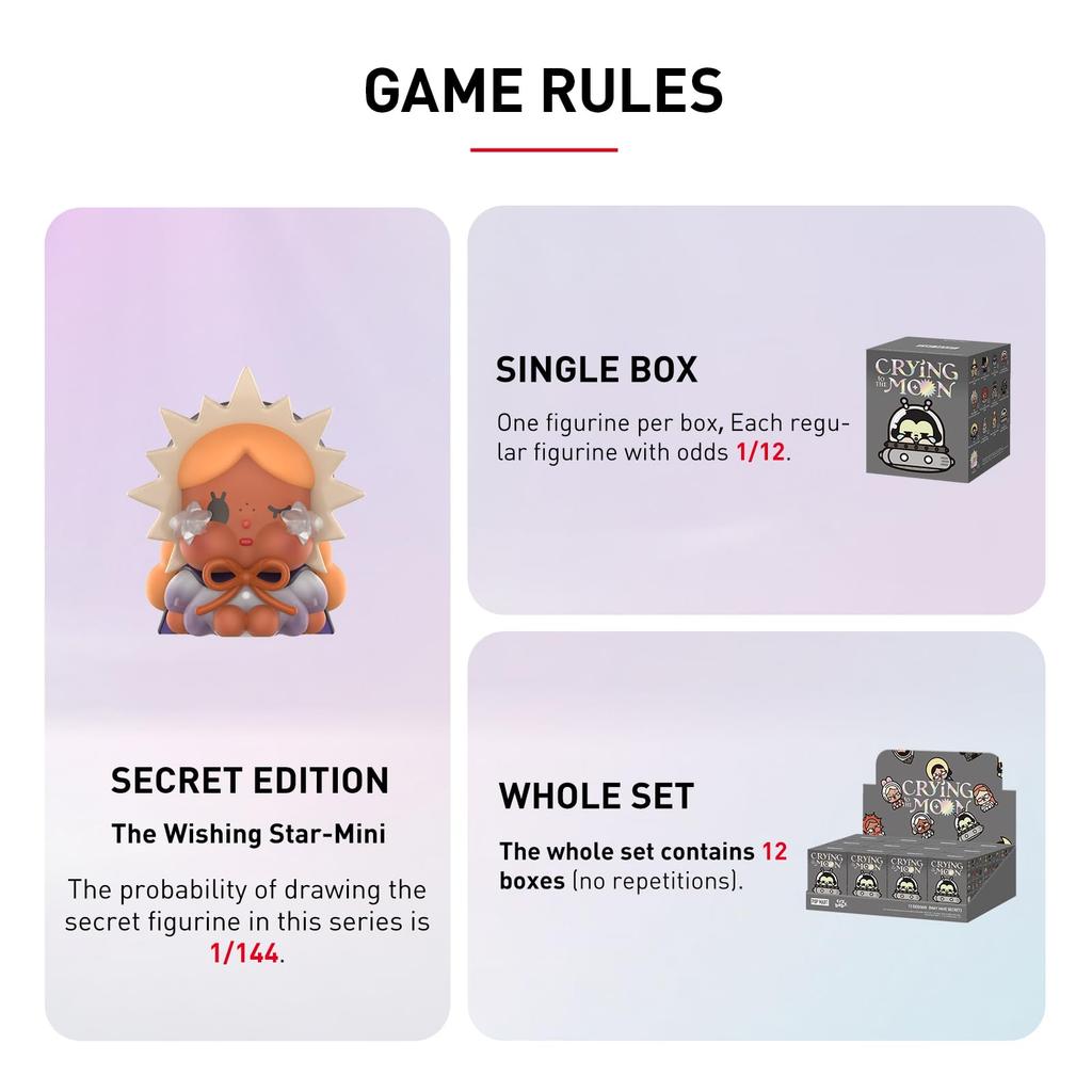 [POP MART Official Store] CRYBABY CRYING TO THE MOON SITTING Series [3 Pieces] Crybaby Pop Mart Blind Box Figure Toy Gacha Gacha Plastic Model Gift
