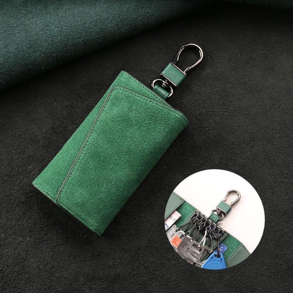 Waterproof Pull Out Keychain Pouch PU Leather PU Key Wallets Key Holder Bag  Key Holder Case