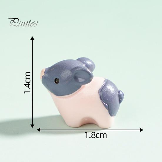 6 ks Mini Pig Figurka Pryskyřice Miniaturní Prase Ornament Planter Dekor Cartoon Mini Pig Socha pro mech Mikrokrajinka Pohádkové zahradní doplňky