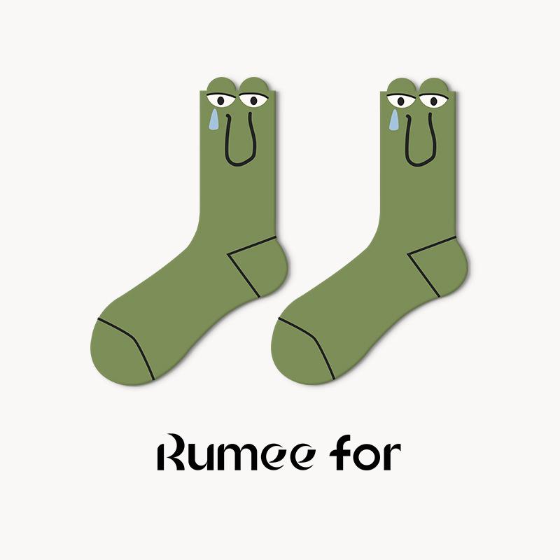 

Носки Lumi противоскользящие женские весенне-осенние средней длины модные унисекс хлопковые носки - влагоотводящие в японском стиле One Size