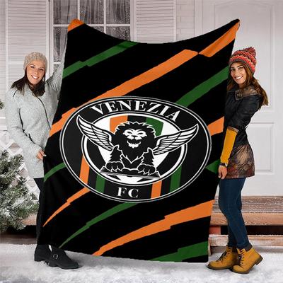 Venice FC Team Print Flannel Blanket, Soft Warm Lightweight Throw Blanket for Living Room,Sofa Bed Camping Office