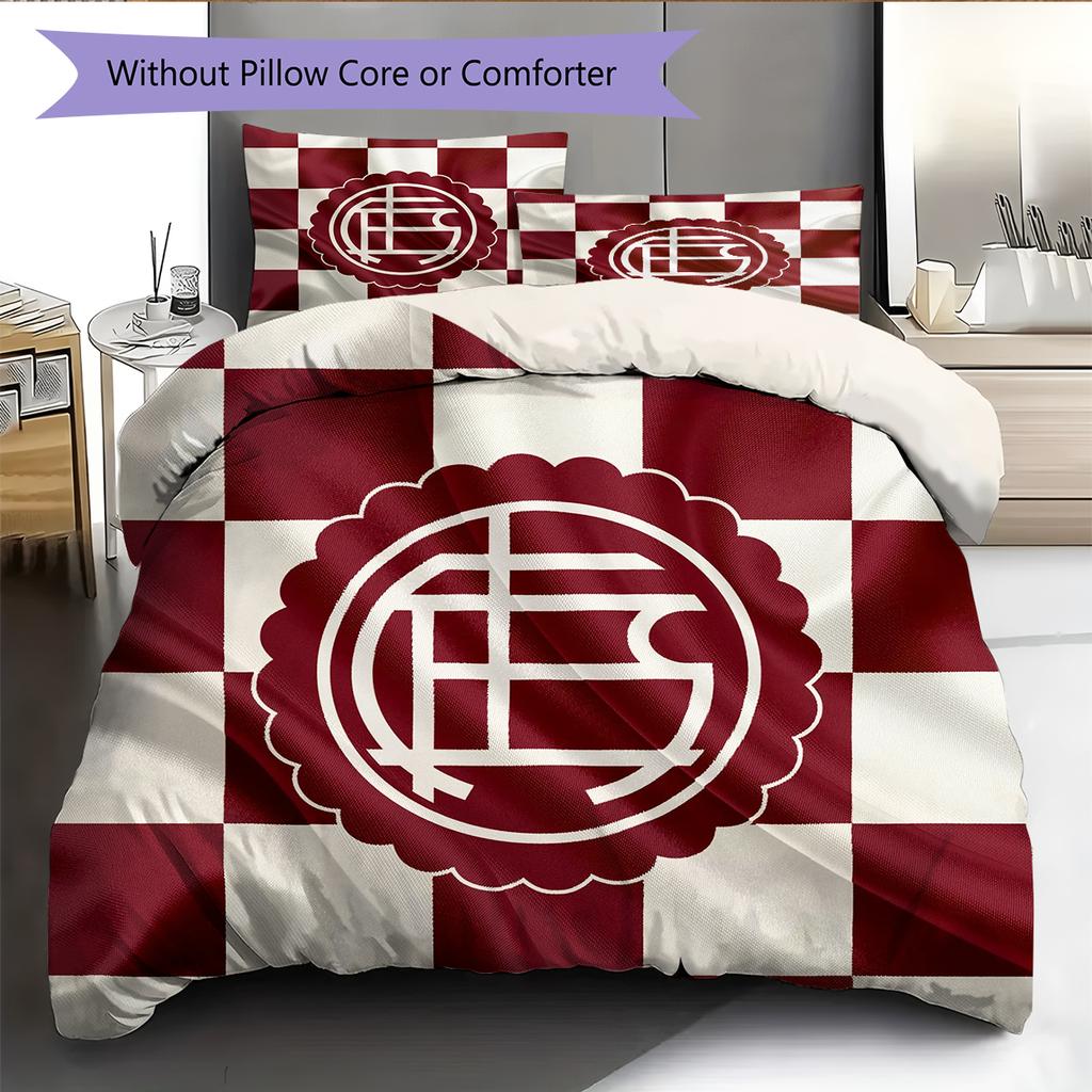 Club Atletico Lanus Pattern Bedding Home Decoration Birthday Gift (1 * duvet cover + 2 * pillowcase, without core)