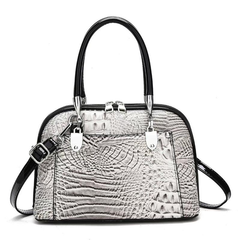 Luxury Handbags Women Bags Designer Crocodile Pattern Ladies Boston Shoulder Bag High Quality Womens Casual Tote Bag Bolso Mujer