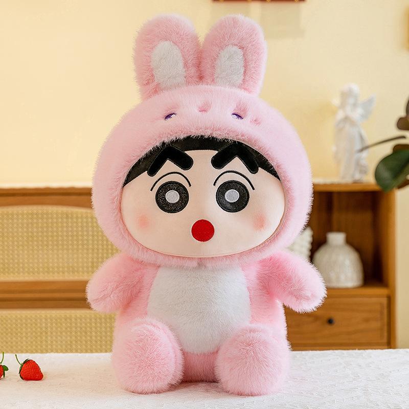 60cm Kawaii Crayon Shin Chan Plush Toy Cute Stuffed Doll for Kids Birthday Gift Perfect Children Present and Company Souvenir