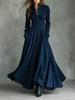 Europe, America 2026 independent station French retro temperament imitation suede lace edge splicing shirt long dress dress