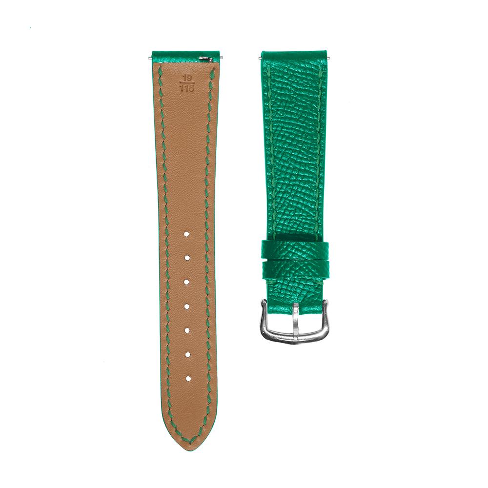 

Для шкіри Hermes Epsom 100% Такої ж Якості Ремінець Для Годинника Hermes Годинника Cartier Tank Dumont Ремінець Преміум Шкіра 21mm&Rose Gold Buckle зелений