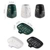 Luxury Dark Green Ceramic Bathroom Four-piece Set Soap Dish Gargle Cup Lotion Bottle Bathroom Accessories Porcelain Holder Decor