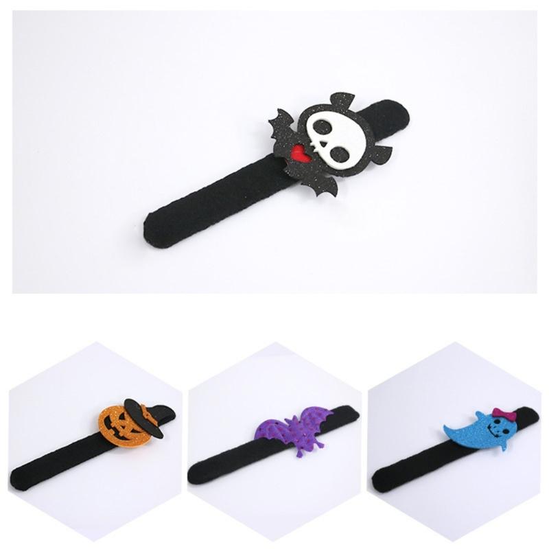Holiday Wrist Accessories Set of 10 Slap Bracelets for Group Guests, Seasonal Wristbands for Class Parties and Family Plans