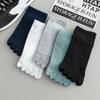 Cotton Men's Five Finger Socks Ankle Hosiery Toe Separated Socks Male Mesh Five Toes Socks  Summer