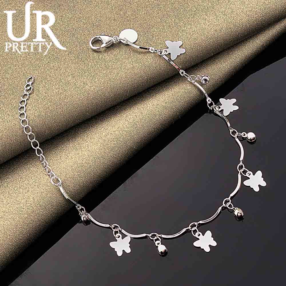 Módní šperk se zirkonovým náramkem z 925 stříbra Butterfly AAA