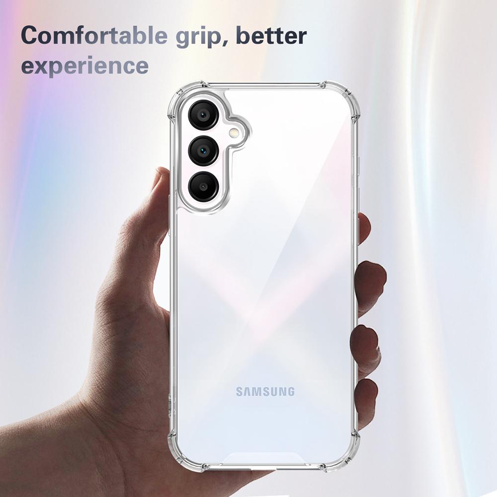 KEYSION Four-Corners Shockproof Transparent Case for Samsung A56 5G A36 A26 Soft TPU+PC Clear Phone Cover for Galaxy A16 4G 5G
