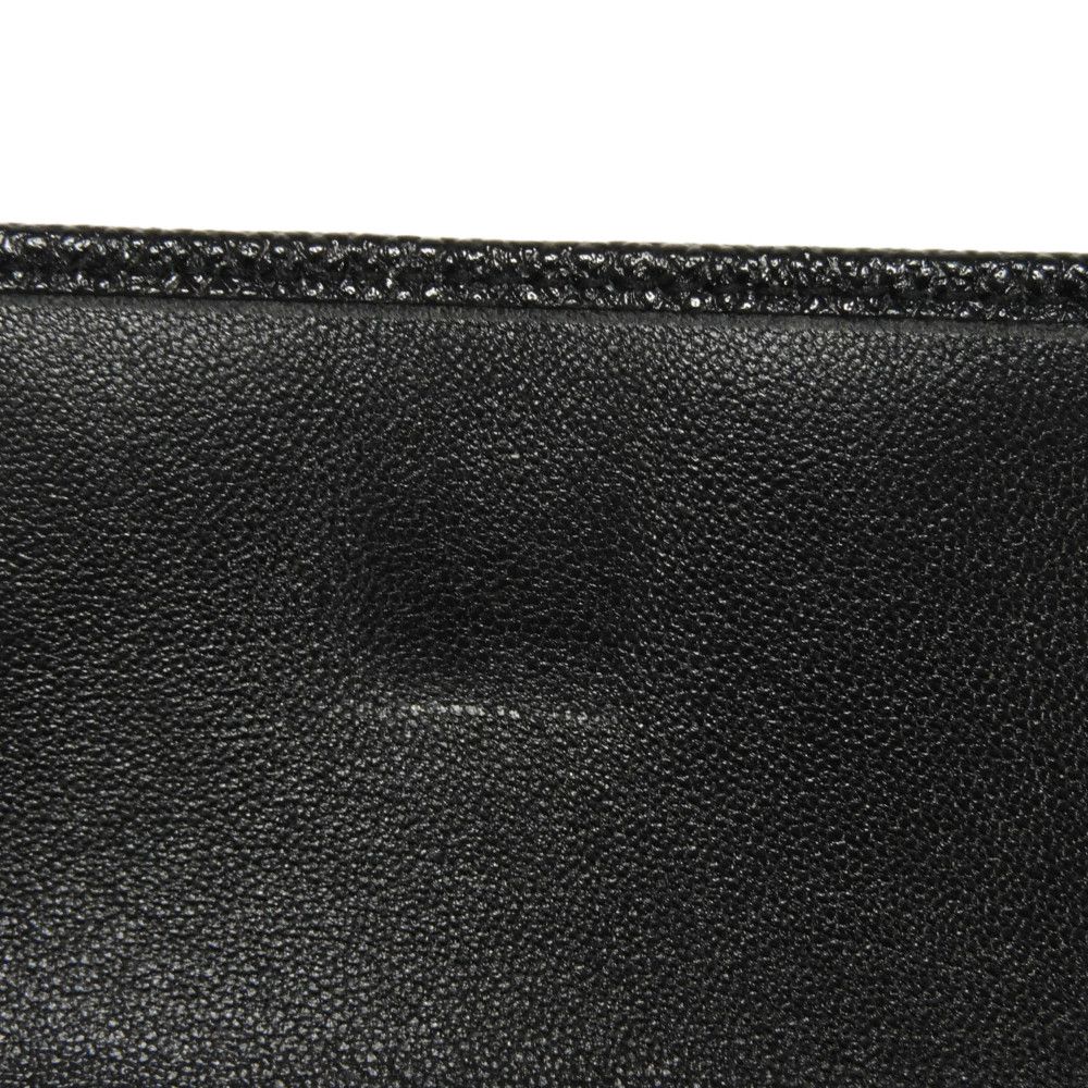 Used 11679 Trifold Wallet 288648 7942 RFID IC Chip Gold Compact Wallet Logo Clip Black Unisex from Japan AUTHENTIC